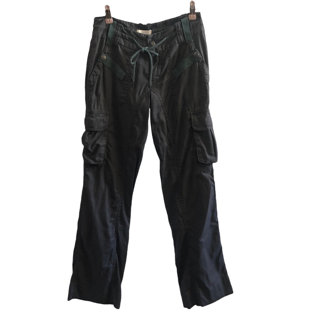 DIESEL Linen Blend Cargo Low Rise Pants Size 24